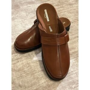 Clarks Unstructured Brown Women's Casual Slip-on Clog Style Shoes